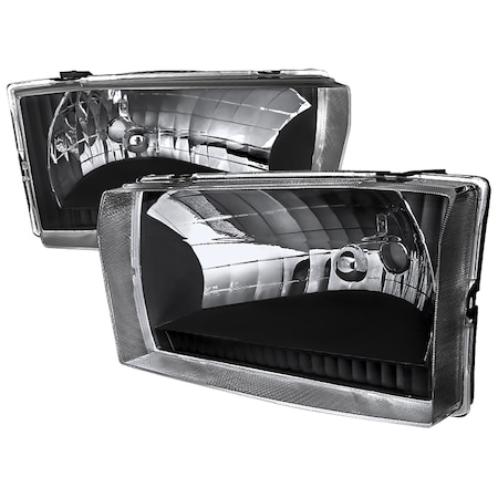 Spec-D Tuning 99-04 Ford F250 Black Housing Headlight LH-F25099JM-ABM